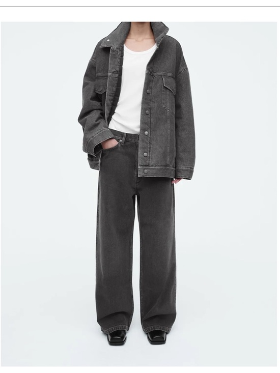 COS Denim - COS Volume Wide Leg washed Black Straight-Leg Jeans - 30